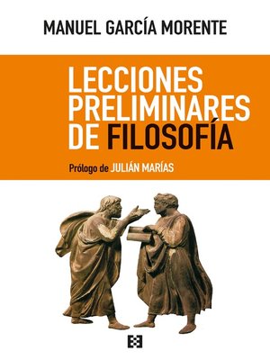cover image of Lecciones preliminares de filosofía